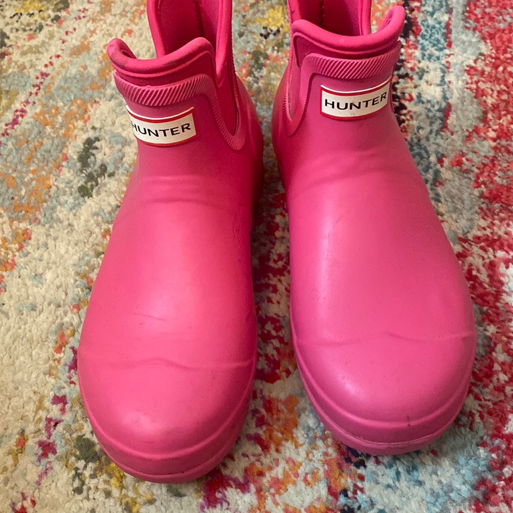 Target Hunter rain boots pink
